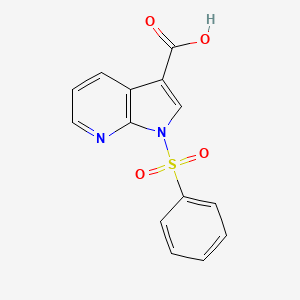 molecular formula C14H10N2O4S B1610964 1-(Phenylsulfonyl)-1H-pyrrolo[2,3-b]pyridine-3-carboxylic acid CAS No. 245064-80-6
