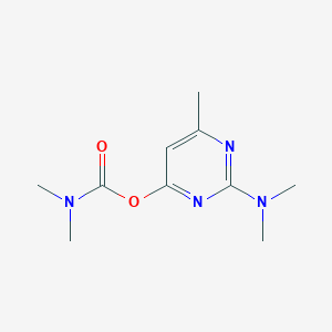 molecular formula C10H16N4O2 B1610999 2-(Dimethylamino)-6-methylpyrimidin-4-yl dimethylcarbamate CAS No. 23103-97-1
