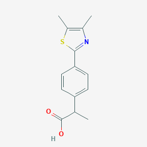 B161101 2-[4-(4,5-Dimethylthiazol-2-yl)phenyl]propanoic acid CAS No. 132483-46-6