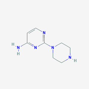 molecular formula C8H13N5 B1611052 2-(Piperazin-1-yl)pyrimidin-4-amine CAS No. 55745-87-4