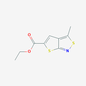 molecular formula C9H9NO2S2 B1611066 乙基3-甲基噻吩[2,3-c]异噻唑-5-羧酸乙酯 CAS No. 82000-57-5