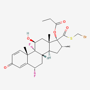 [(6S,8S,9R,10S,11S,13S,14S,16R,17R)-17-(bromomethylsulfanylcarbonyl)-6,9-difluoro-11-hydroxy-10,13,16-trimethyl-3-oxo-6,7,8,11,12,14,15,16-octahydrocyclopenta[a]phenanthren-17-yl] propanoate