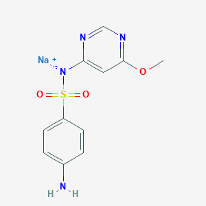 molecular formula C11H11N4NaO3S B161108 Sulfamonomethoxine sodium CAS No. 38006-08-5