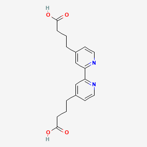 molecular formula C18H20N2O4 B1611085 4,4'-([2,2'-Bipyridine]-4,4'-diyl)dibutanoic acid CAS No. 447450-80-8