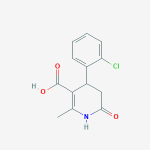 molecular formula C13H12ClNO3 B1611097 4-(2-Chlorophenyl)-2-methyl-6-oxo-1,4,5,6-tetrahydropyridine-3-carboxylic acid CAS No. 423120-06-3