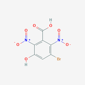 molecular formula C7H3BrN2O7 B1611142 3-Bromo-5-hydroxy-2,6-dinitrobenzoic acid CAS No. 67973-20-0