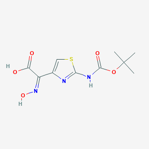 molecular formula C10H13N3O5S B161115 (2Z)-2-hydroxyimino-2-[2-[(2-methylpropan-2-yl)oxycarbonylamino]-1,3-thiazol-4-yl]acetic Acid CAS No. 140128-26-3