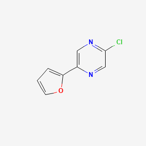 molecular formula C8H5ClN2O B1611161 2-Chloro-5-(furan-2-yl)pyrazine CAS No. 82619-63-4