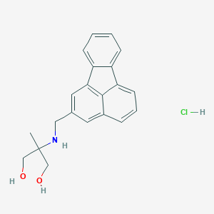molecular formula C21H22ClNO2 B161118 1,3-Propanediol, 2-((2-fluoranthenylmethyl)amino)-2-methyl-, hydrochloride CAS No. 133550-86-4