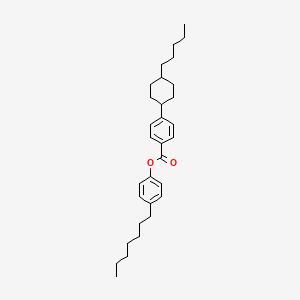 molecular formula C31H44O2 B1611180 4-Heptylphenyl 4-(trans-4-pentylcyclohexyl)benzoate CAS No. 81929-46-6
