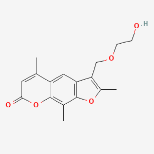 molecular formula C17H18O5 B1611186 3-(2-Hydroxy-ethoxymethyl)-2,5,9-trimethyl-furo[3,2-G]chromen-7-one CAS No. 78318-60-2