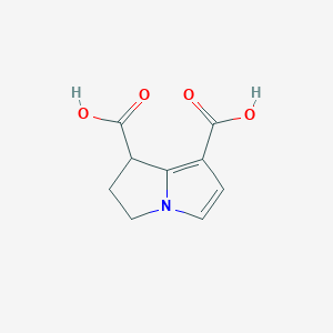 molecular formula C9H9NO4 B1611255 2,3-Dihydro-1H-pyrrolizine-1,7-dicarboxylic acid CAS No. 66635-69-6