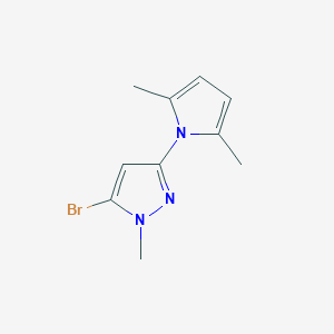 molecular formula C10H12BrN3 B1611269 5-bromo-3-(2,5-dimethyl-1H-pyrrol-1-yl)-1-methyl-1H-pyrazole CAS No. 89088-51-7
