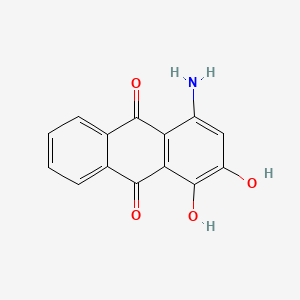 molecular formula C14H9NO4 B1611296 4-Amino-1,2-dihydroxyanthracene-9,10-dione CAS No. 2835-53-2