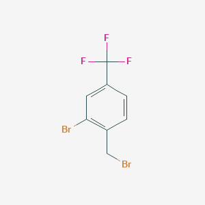 B1611312 2-Bromo-1-(bromomethyl)-4-(trifluoromethyl)benzene CAS No. 657-64-7