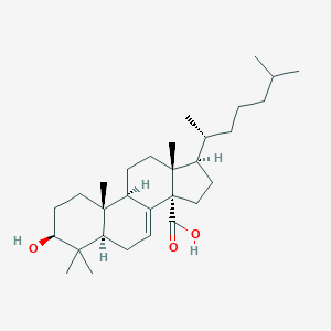 molecular formula C30H50O3 B161132 3-Hydroxylanost-7-en-32-oic acid CAS No. 133621-76-8