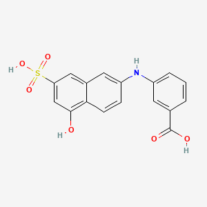 molecular formula C17H13NO6S B1611322 3-(5-Hydroxy-7-sulfonaphthalen-2-ylamino)benzoic acid CAS No. 5855-83-4