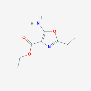 molecular formula C8H12N2O3 B1611325 Ethyl 5-amino-2-ethyl-1,3-oxazole-4-carboxylate CAS No. 86186-69-8
