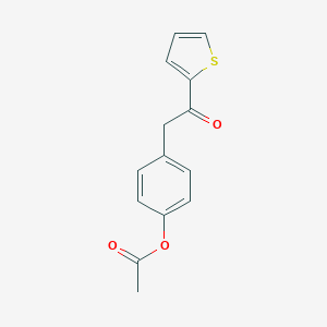 molecular formula C14H12O3S B161135 4-Acetoxybenzyl 2-thienyl ketone CAS No. 126496-55-7