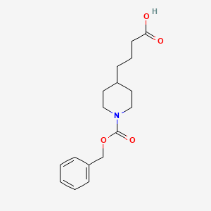 molecular formula C17H23NO4 B1611358 4-(1-((苄氧基)羰基)哌啶-4-基)丁酸 CAS No. 204139-61-7