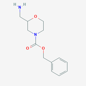 molecular formula C13H18N2O3 B1611359 Benzyl 2-(aminomethyl)morpholine-4-carboxylate CAS No. 317365-31-4