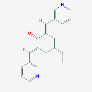 molecular formula C20H20N2O B161137 (2E,6E)-4-乙基-2,6-双(3-吡啶基亚甲基)环己烷-1-酮 CAS No. 296792-62-6
