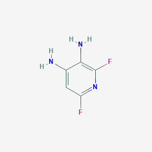 molecular formula C5H5F2N3 B1611434 2,6-二氟吡啶-3,4-二胺 CAS No. 60186-25-6
