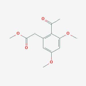 molecular formula C13H16O5 B1611436 2-(2-乙酰基-3,5-二甲氧基苯基)乙酸甲酯 CAS No. 6512-33-0