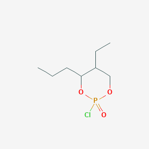 molecular formula C8H16ClO3P B161144 2-Chloro-5-ethyl-2-oxo-4-propyl-1,3,2-dioxaphosphorinane CAS No. 10140-93-9