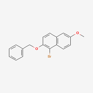 molecular formula C18H15BrO2 B1611441 2-(Benzyloxy)-1-bromo-6-methoxynaphthalene CAS No. 648904-47-6