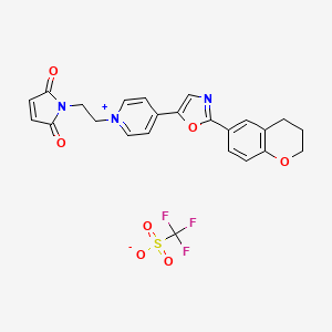 molecular formula C24H20F3N3O7S B1611448 1-[2-(Maleimido)ethyl]-4-[2-(3,4-dihydro-2H-1-benzopyran-6-yl)-5-oxazolyl]pyridinium triflate CAS No. 155863-05-1