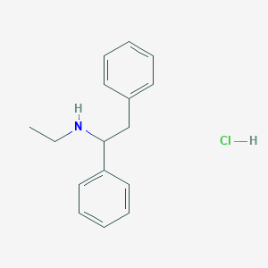molecular formula C16H20ClN B161147 N-Ethyl-alpha-phenylphenethylamine hydrochloride CAS No. 6272-97-5