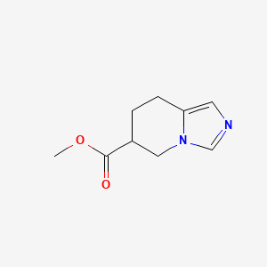 molecular formula C9H12N2O2 B1611482 5,6,7,8-四氢咪唑并[1,5-a]吡啶-6-甲酸甲酯 CAS No. 139183-91-8