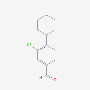 molecular formula C13H15ClO B1611507 3-氯-4-环己基苯甲醛 CAS No. 40891-68-7