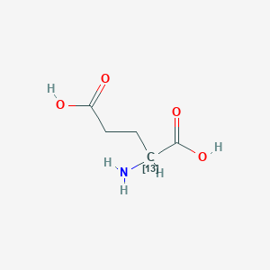 molecular formula C5H9NO4 B1611527 DL-Glutamic acid-2-13C CAS No. 108395-12-6