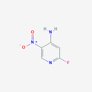 molecular formula C5H4FN3O2 B1611530 2-氟-5-硝基吡啶-4-胺 CAS No. 60186-19-8