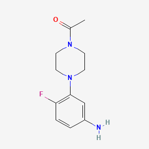 molecular formula C12H16FN3O B1611565 3-(4-Acetyl-piperazin-1-YL)-4-fluoroaniline CAS No. 75001-84-2