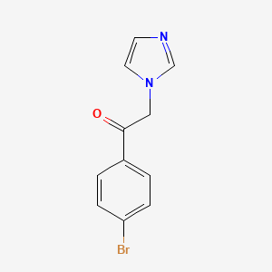 molecular formula C11H9BrN2O B1611587 1-(4-溴苯基)-2-(1H-咪唑-1-基)乙酮 CAS No. 24155-30-4