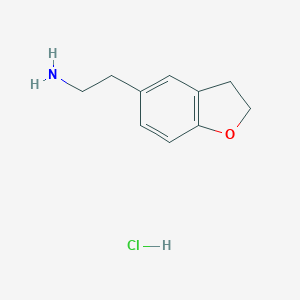 molecular formula C10H14ClNO B161160 2-(2,3-Dihydro-1-benzofuran-5-yl)ethan-1-amine hydrochloride CAS No. 796869-33-5
