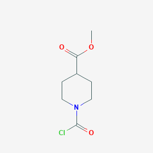 molecular formula C8H12ClNO3 B1611608 1-(Chlorocarbonyl)-4-piperidinecarboxylic acid methyl ester CAS No. 86264-79-1