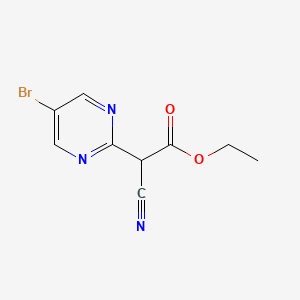 B1611611 Ethyl 2-(5-bromopyrimidin-2-yl)-2-cyanoacetate CAS No. 65364-66-1