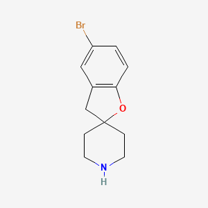 molecular formula C12H14BrNO B1611612 5-溴-3H-螺[苯并呋喃-2,4'-哌啶] CAS No. 91830-17-0