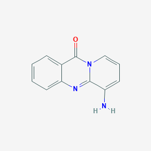 molecular formula C12H9N3O B1611649 6-Amino-11H-pyrido[2,1-B]quinazolin-11-one CAS No. 88369-59-9