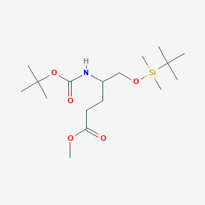 molecular formula C17H35NO5Si B1611658 Methyl 4-[(tert-butoxycarbonyl)amino]-5-{[tert-butyl(dimethyl)silyl]oxy}pentanoate CAS No. 96014-55-0