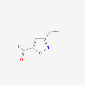 molecular formula C6H7NO2 B1611674 3-Ethyl-1,2-oxazole-5-carbaldehyde CAS No. 72591-56-1