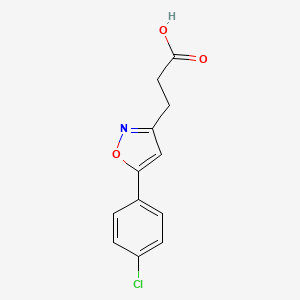 molecular formula C12H10ClNO3 B1611712 5-(4-氯苯基)异恶唑-3-丙酸 CAS No. 870704-00-0