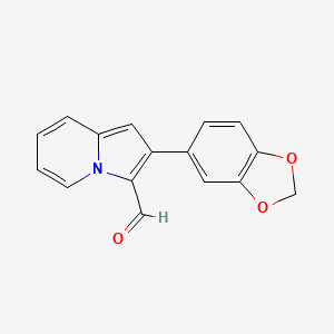 molecular formula C16H11NO3 B1611721 2-(1,3-苯并二氧杂环-5-基)吲哚并[2,1-a]喹啉-3-甲醛 CAS No. 893612-89-0