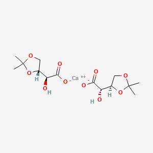 B1611734 calcium;(2S)-2-[(4R)-2,2-dimethyl-1,3-dioxolan-4-yl]-2-hydroxyacetate CAS No. 98733-24-5