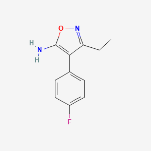 molecular formula C11H11FN2O B1611766 3-Ethyl-4-(4-fluorophenyl)isoxazol-5-amine CAS No. 915923-98-7