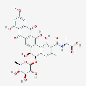 molecular formula C34H33NO15 B161178 去氧糖基苯南霉素A CAS No. 133806-62-9